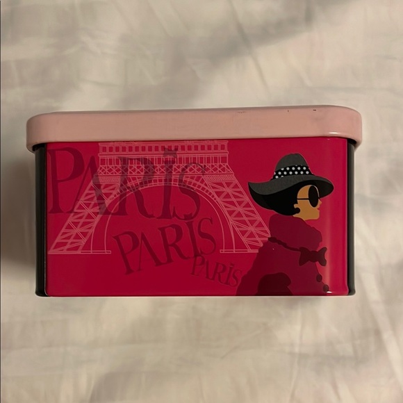 Paris Themed Pink Tin Box - Picture 6 of 8